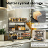 3-Tier Large Kitchen Spice Rack – Adjustable Anti-Rust Storage Shelf
