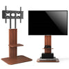 Adjustable TV Floor Stand for 32"–65" TVs – Corner Mount with Wood Base