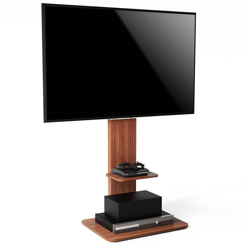 Adjustable TV Floor Stand for 32"–65" TVs – Corner Mount with Wood Base