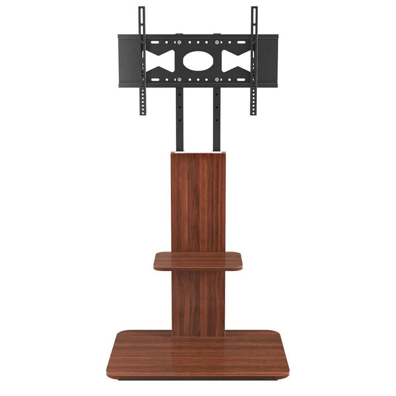 Adjustable TV Floor Stand 32–65” – Corner Mount with Wood Base