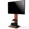 Adjustable TV Floor Stand 32–65” – Corner Mount with Wood Base