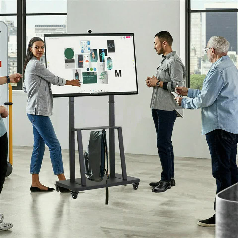 Rolling TV Floor Mount Stand 32"–80" – Mobile Bracket VESA 600×400 65kg