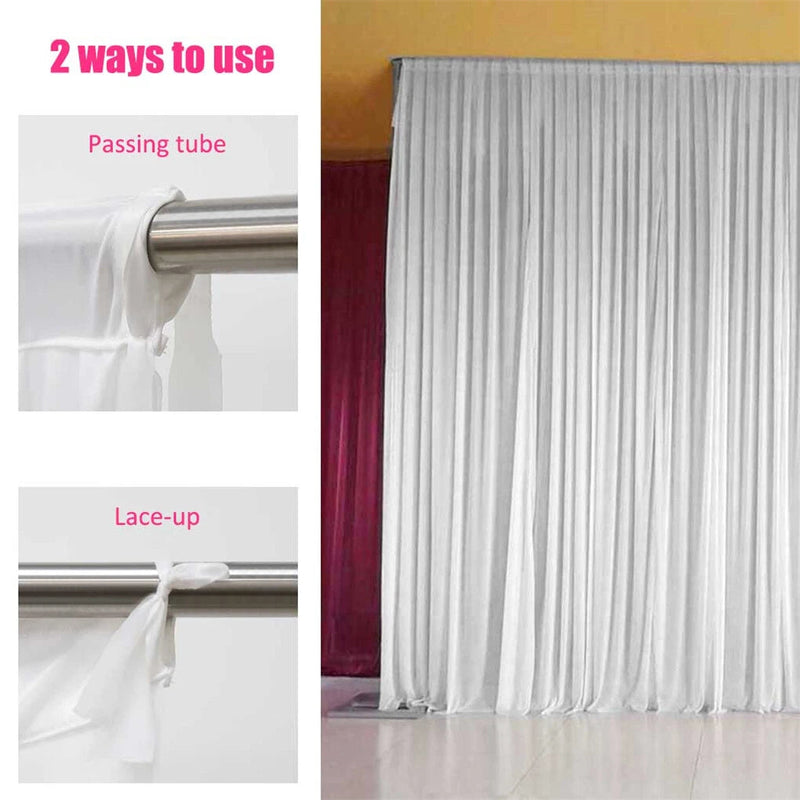 3×3m White Wedding Backdrop Curtains – Event & Party Decor
