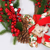 Christmas Wreath with Pine Cones, Red Berries, and Festive Bow