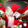 Christmas Wreath with Pine Cones, Red Berries, and Festive Bow