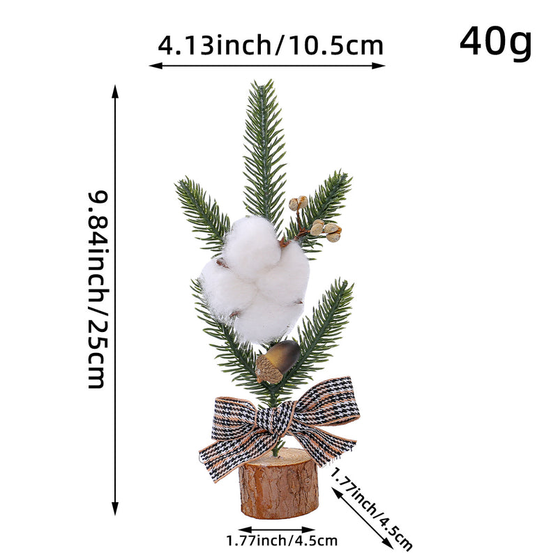 Mini Rustic Christmas Tree set of 4