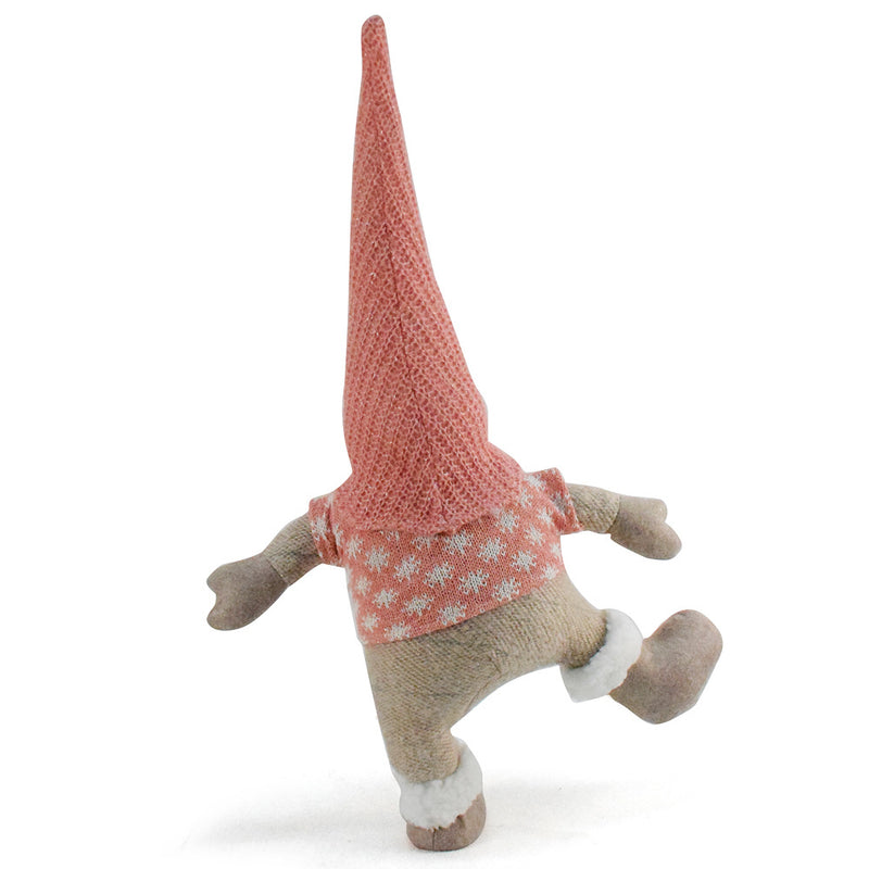 One-Legged Standing Christmas Gnome - Santa & Rudolph Plush Faceless Dwarf Figurine