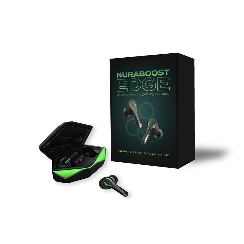 Nuraboost Edge Gaming Earbuds – Ultra Low Latency, Bluetooth 5.0 (Matte Black)