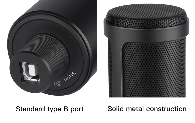 Sonictrek Studio USB Microphone – Streaming & Podcast Mic with Desk Tripod