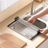 Silver Over-Sink Dish Drying Rack