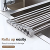 Silver Over-Sink Dish Drying Rack