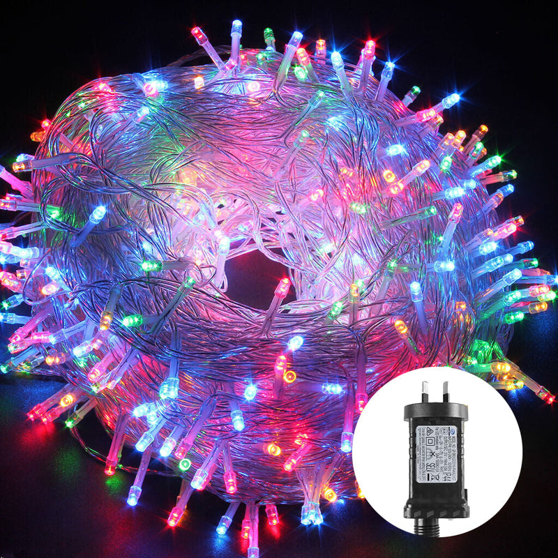 400 Low Voltage LED Curtain Lights 8 Functions 1.9x2M Multicolor