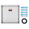 VEVOR 33x33cm Stainless Steel Double Shelf Shower Niche