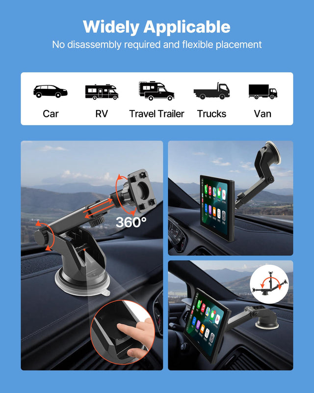 VEVOR CarPlay Touchscreen Car Stereo + Backup Camera