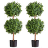 VEVOR Artificial Boxwood Double Ball Topiary Trees 2PCS 91cm Indoor Outdoor Decor