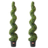 VEVOR 2 Pack 152.4cm Artificial Boxwood Topiary Tree Faux Plant UV Decor In/Outdoor