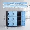 9-Door Metal Storage Cabinet – Black