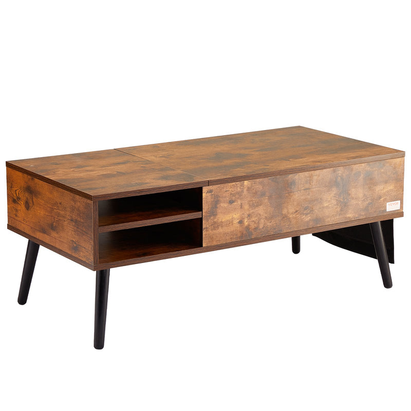 Lift Top Coffee Table 39.4 in Rectangle Brown