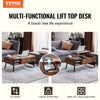 Lift Top Coffee Table 39.4 in Rectangle Brown