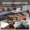 Lift Top Coffee Table 39.4 in Rectangle Brown