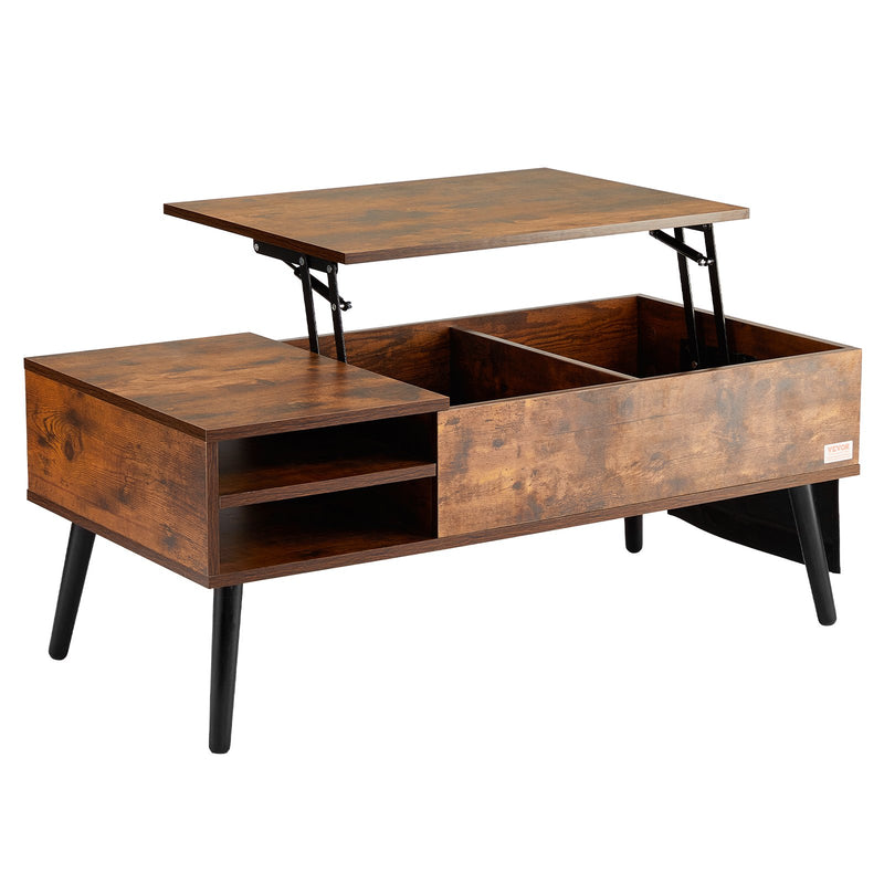Lift Top Coffee Table 39.4 in Rectangle Brown