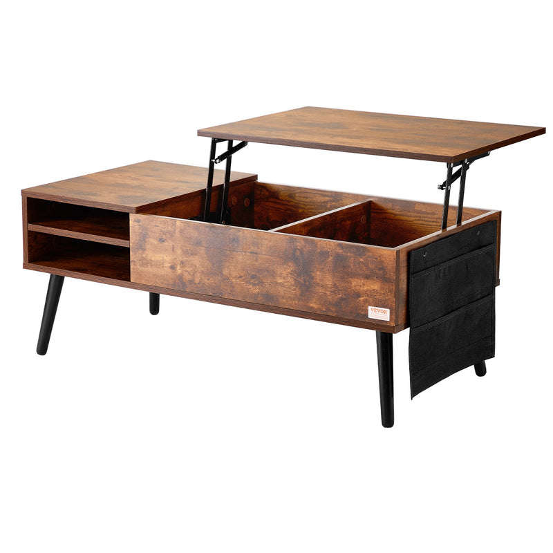 Lift Top Coffee Table 39.4 in Rectangle Brown