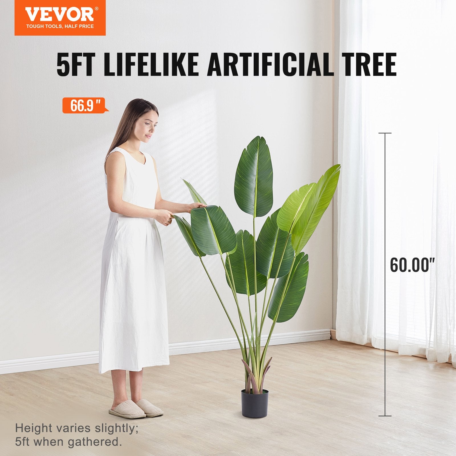 VEVOR Artificial Birds of Paradise Tree 1.5m