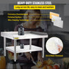 VEVOR Stainless Steel Grill Prep Table 122x76cm with Adjustable Undershelf