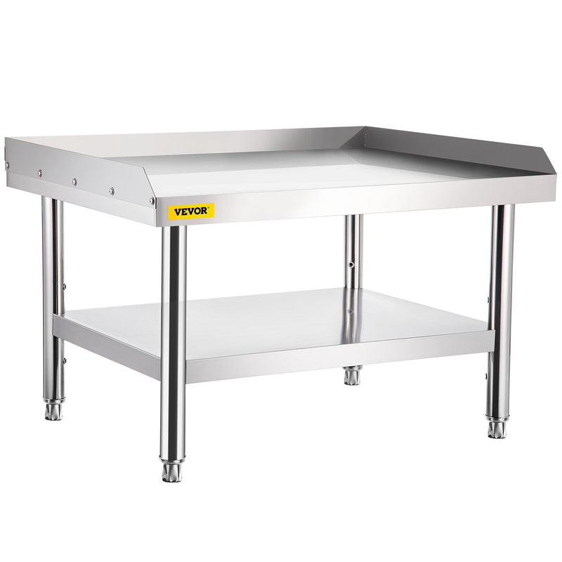 VEVOR Stainless Steel Grill Prep Table 122x76cm with Adjustable Undershelf