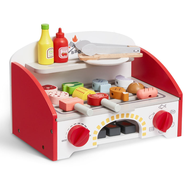 26PCS Kids Wooden B.B.Q Playset