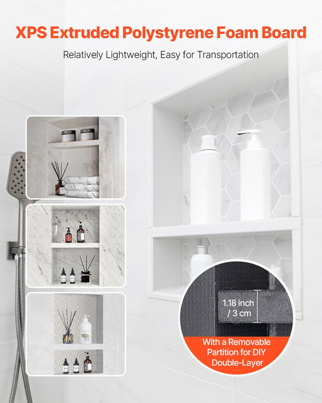 Shower Niche 40.6x50.8x10.2cm Recessed Shelf
