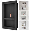 Shower Niche 40.6x61cm Ready for Tile Double Shelf, Black