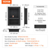 Shower Niche 40.6x61cm Ready for Tile Double Shelf, Black