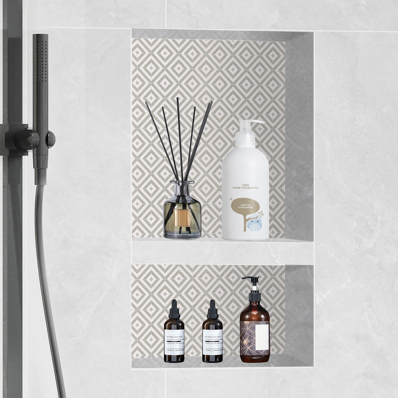 Shower Niche 40.6x61cm Ready for Tile Double Shelf, Black
