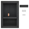 Shower Niche 40.6x61cm Ready for Tile Double Shelf, Black
