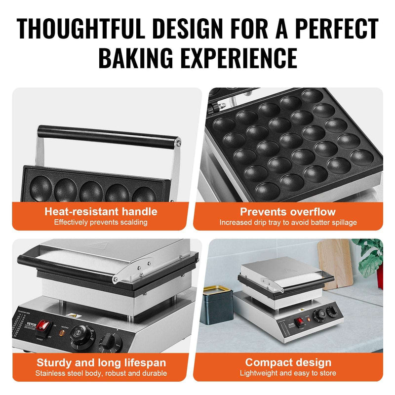 VEVOR Commercial Dorayaki Baker 25PCS 1700W