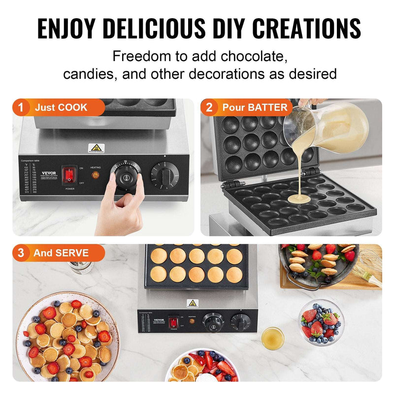 VEVOR Commercial Dorayaki Baker 25PCS 1700W