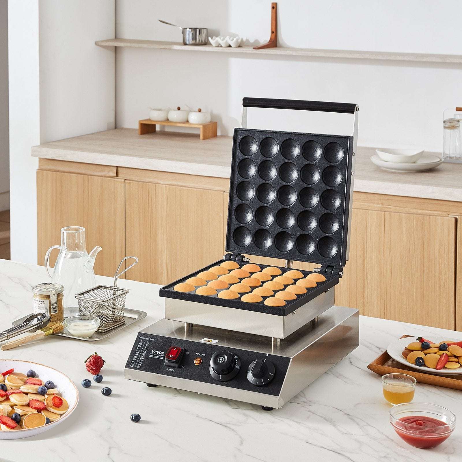 VEVOR Commercial Dorayaki Baker 25PCS 1700W