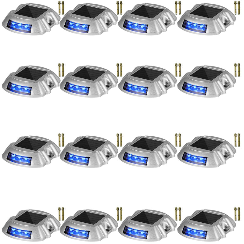 VEVOR Solar Driveway Lights 16 Pack Blue LED