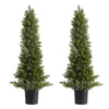 VEVOR Artificial Cedar Topiary Trees 2PCS 91cm Indoor Outdoor Decor