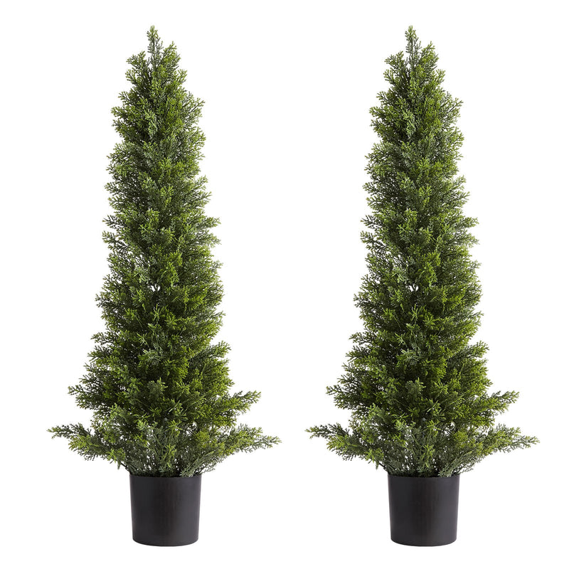 VEVOR Artificial Cedar Topiary Trees 2PCS 91cm Indoor Outdoor Decor