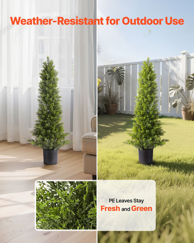 VEVOR Artificial Cedar Topiary Trees 2PCS 91cm Indoor Outdoor Decor