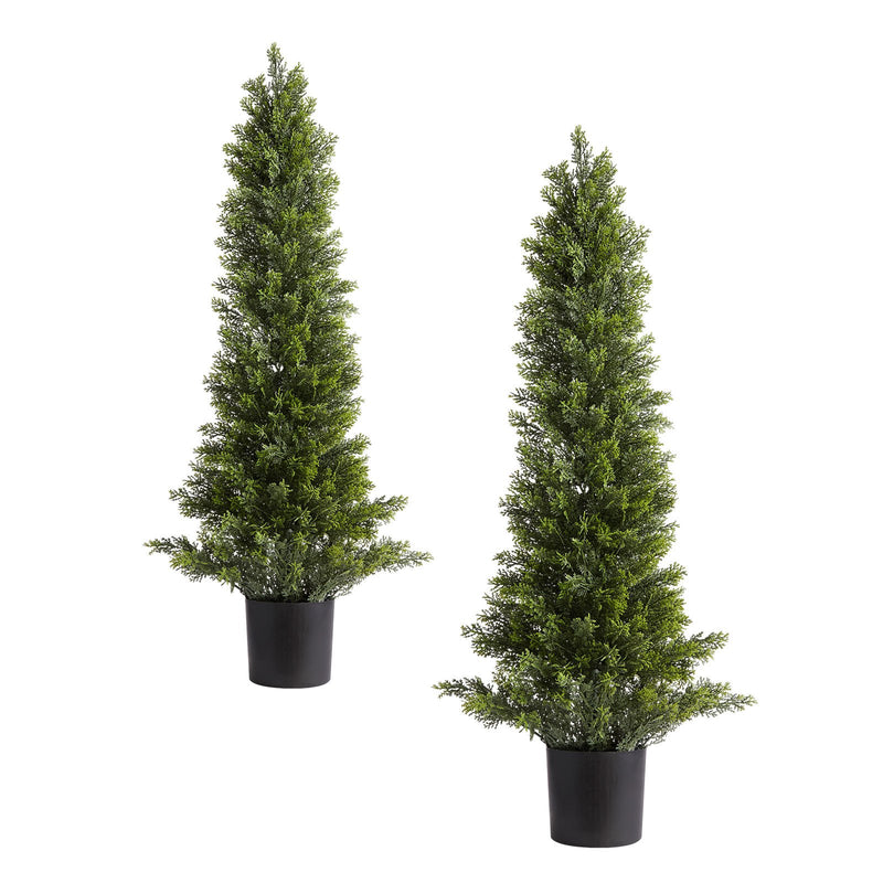 VEVOR Artificial Cedar Topiary Trees 2PCS 91cm Indoor Outdoor Decor