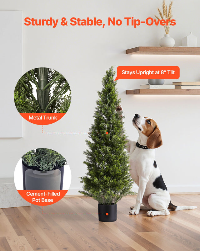 VEVOR Artificial Cedar Topiary Trees 1219mm – 2 Set