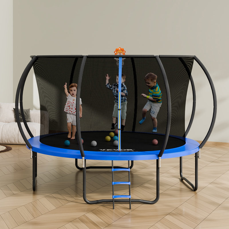VEVOR 12ft Outdoor Trampoline with Enclosure, Ladder & Padding