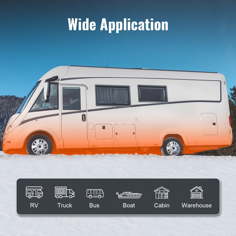 VEVOR 12V 2KW Diesel Air Heater – Bluetooth App Control with Remote & LCD