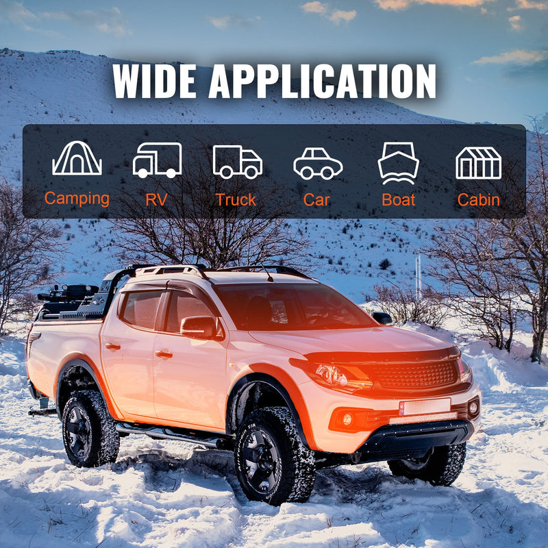 VEVOR 8KW Diesel Air Heater – Bluetooth App Control with Remote & LCD