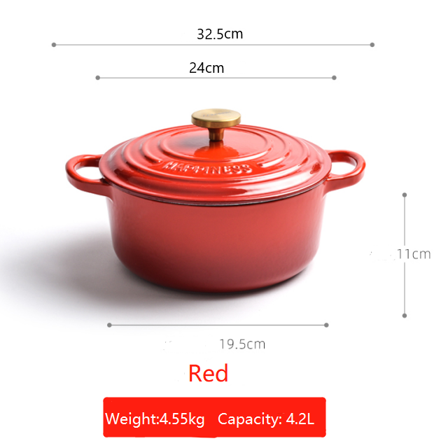 24cm Enamel Cast Iron Casserole / French Oven