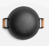 40cm Cast Iron Stir Fry Wok – Wooden Handle