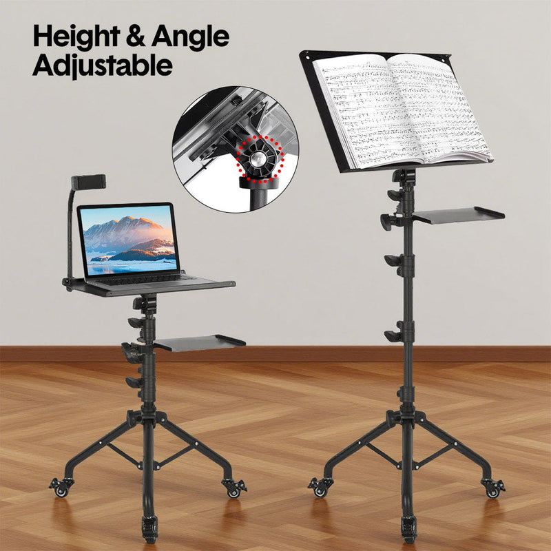 Mobile Laptop Tripod Stand on Wheels 82–170cm